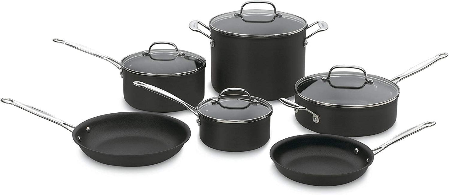 Cuisinart 17-Piece Cookware Set. Chef's Classic Nonstick Hard Anodized. 66-17