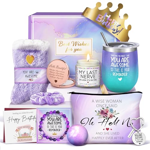 Gifts for Women. Birthday Gifts for Women. Happy Birthday Gifts Basket. Gift Set for Best Friends Female Sister Mom Wife Her Girlfriend Coworker Bestie Bff